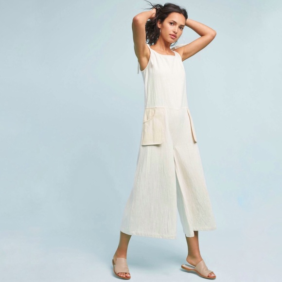 NEW Anthropologie WRAY Natural Cotton Jumpsuit - Picture 16 of 16